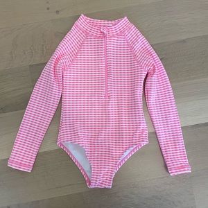 Cotton:On Kids Pink & White Swimsuit Size 5